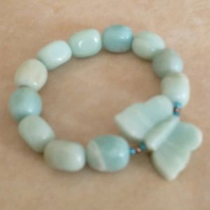 Amazonite Butterfly Stretch Bracelet.